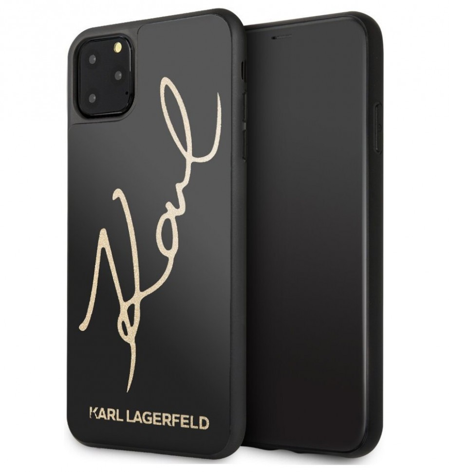 фото Чехол cg mobile karl lagerfeld double layer karl signature glass iphone 11 pro max черный