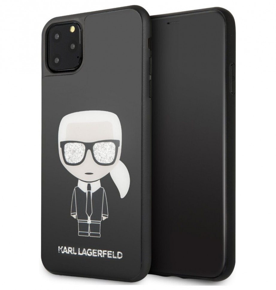 фото Чехол cg mobile karl lagerfeld double layer iconic karl glass iphone 11 pro max черный