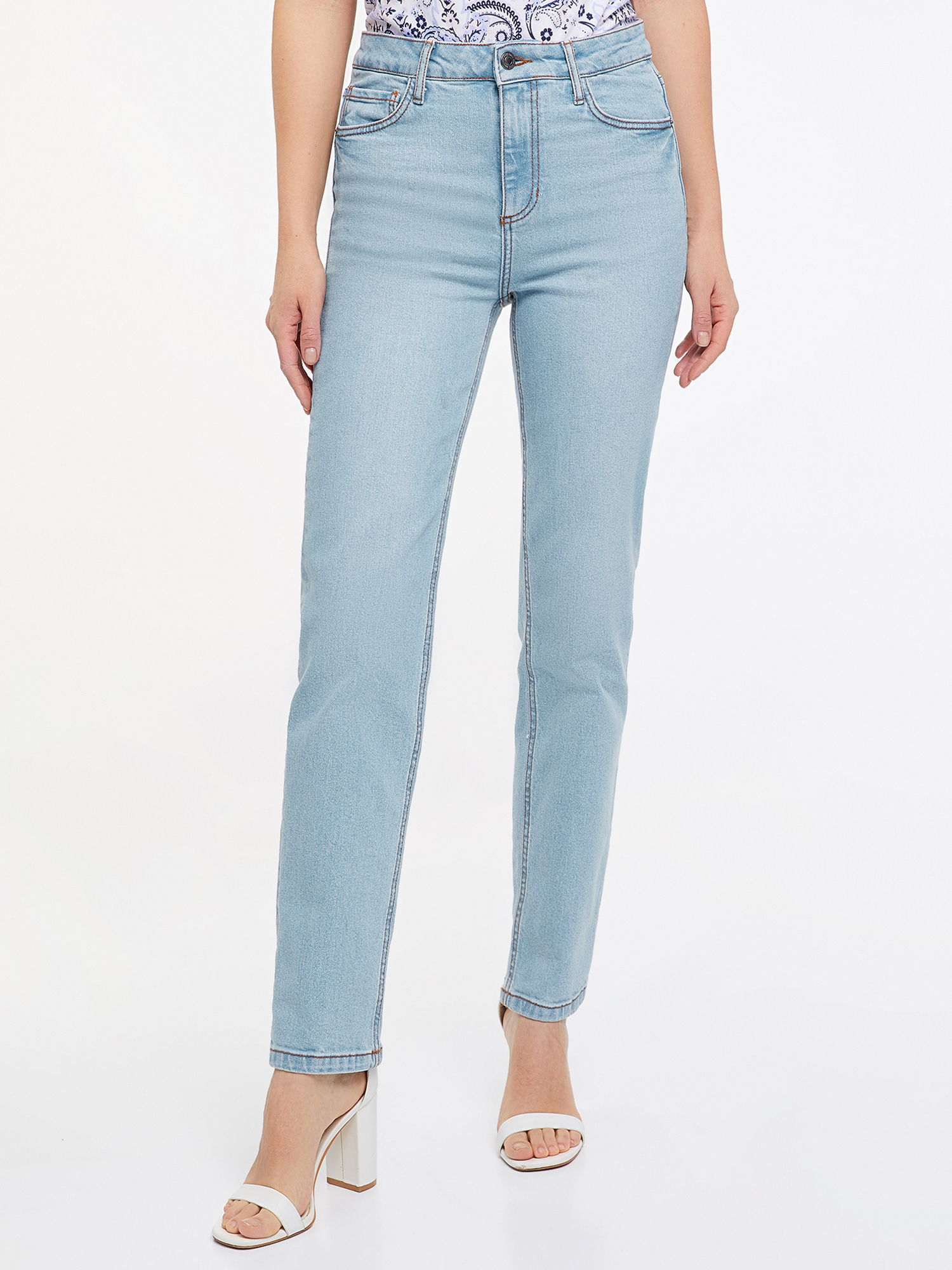 

Джинсы женские oodji 12103179-7 синие 28, Синий, 12103179-7