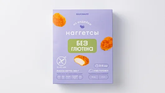 

Наггетсы из индейки ВкусВилл без глютена замороженные 280 г