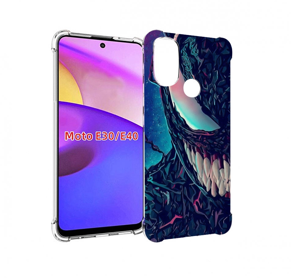 

Чехол бампер MyPads полу веном для Motorola Moto E30., Прозрачный, Tocco