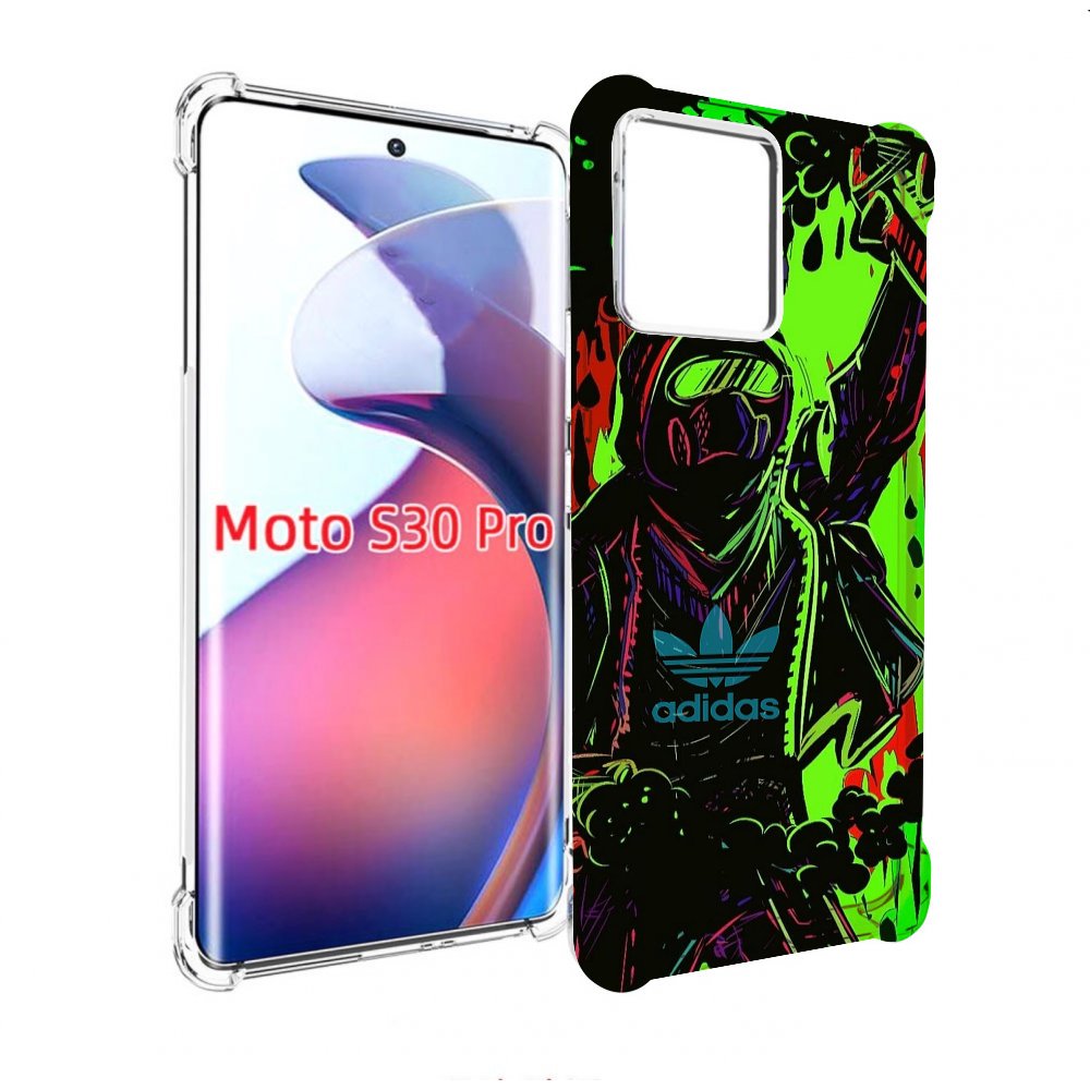 

Чехол MyPads мужчина в красках адидас для Motorola Moto S30 Pro, Прозрачный, Tocco
