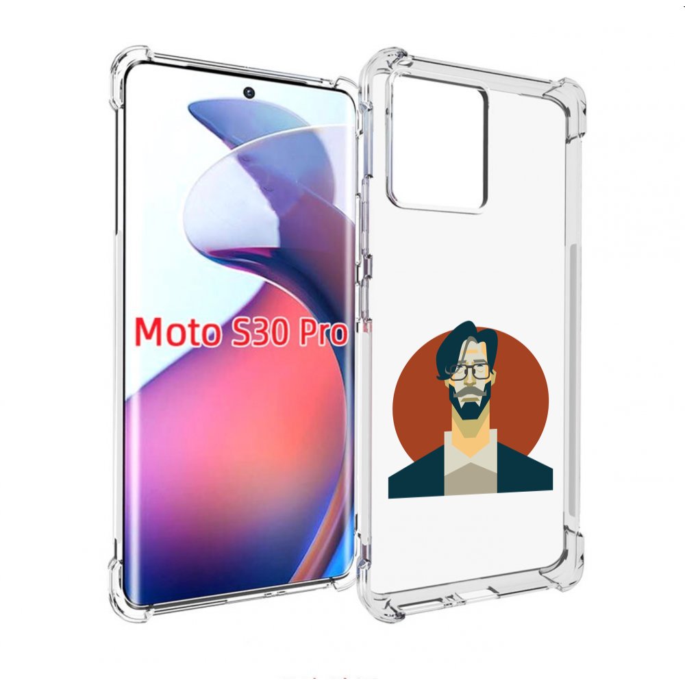 

Чехол MyPads мужичек-в-очках для Motorola Moto S30 Pro, Прозрачный, Tocco