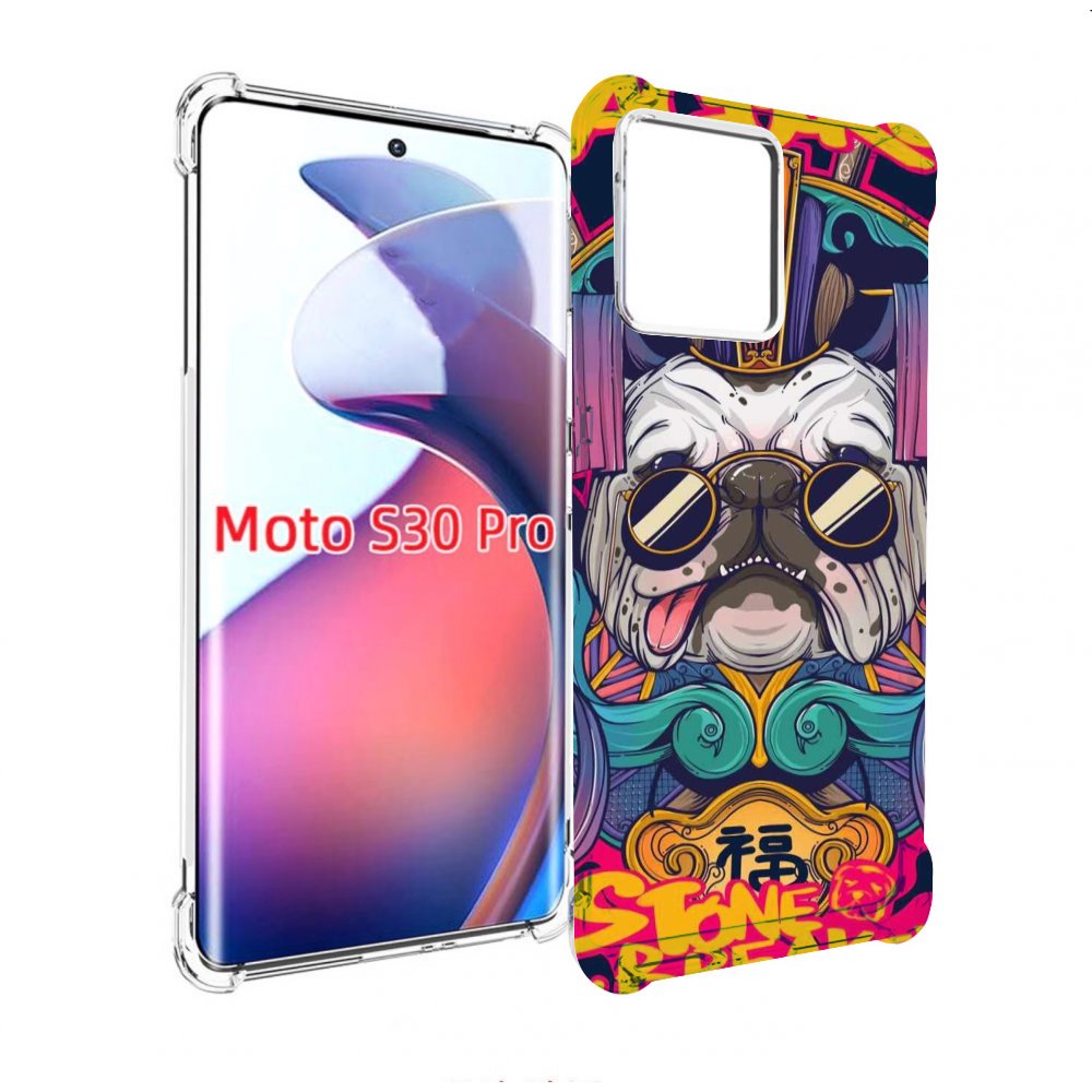 

Чехол MyPads мопс агро яркая для Motorola Moto S30 Pro, Прозрачный, Tocco