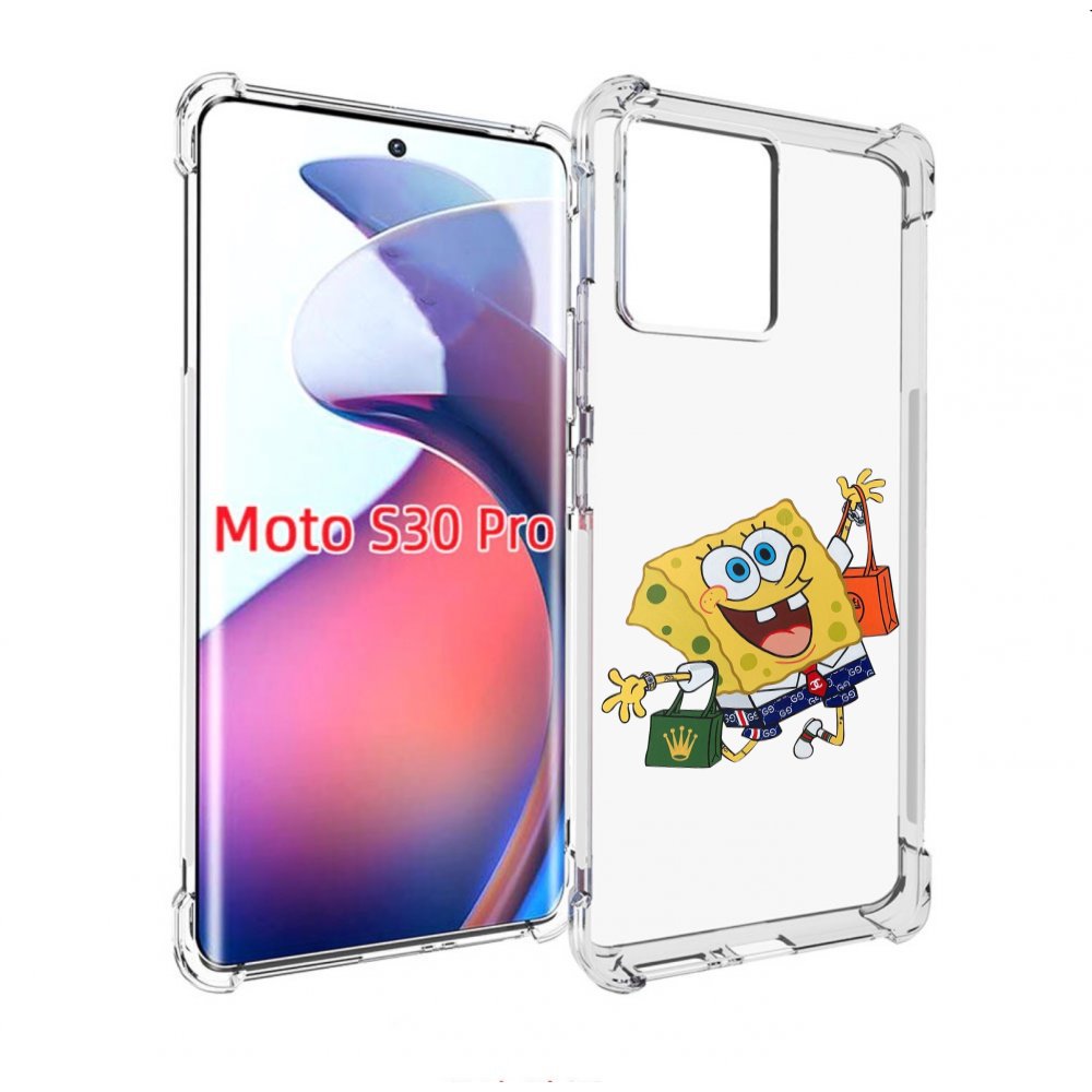 

Чехол MyPads модный-спанч-боб для Motorola Moto S30 Pro, Прозрачный, Tocco
