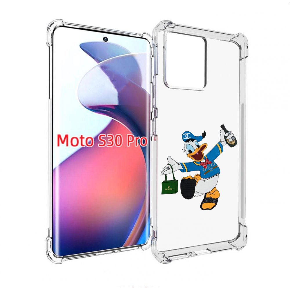 

Чехол MyPads модный-дональд-дак для Motorola Moto S30 Pro, Прозрачный, Tocco