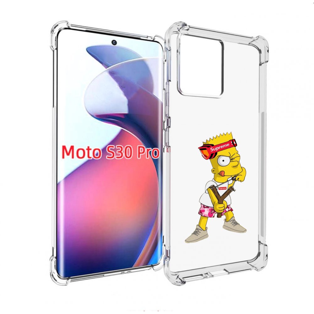 

Чехол MyPads модный-барт-симпсон для Motorola Moto S30 Pro, Прозрачный, Tocco