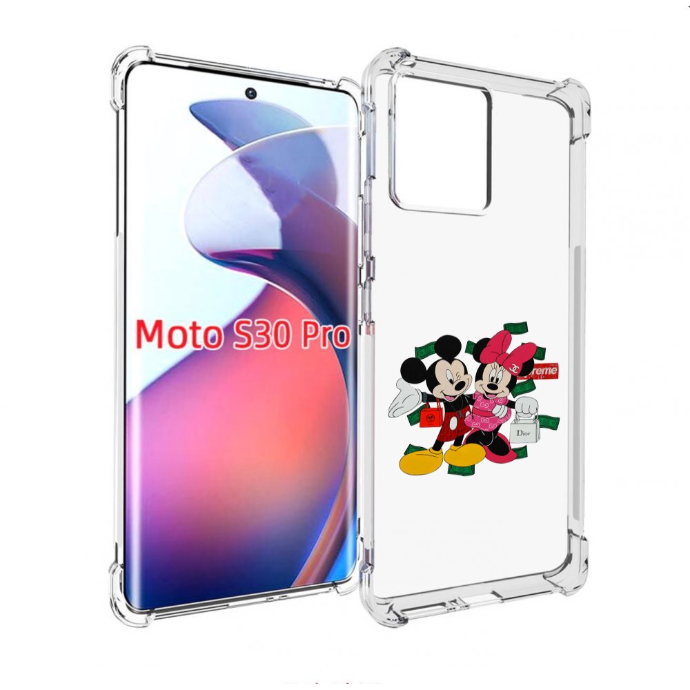 

Чехол MyPads модные-микки-маус детский для Motorola Moto S30 Pro, Прозрачный, Tocco