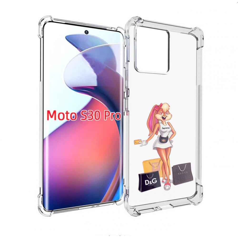 

Чехол MyPads модница-зайка женский для Motorola Moto S30 Pro, Прозрачный, Tocco