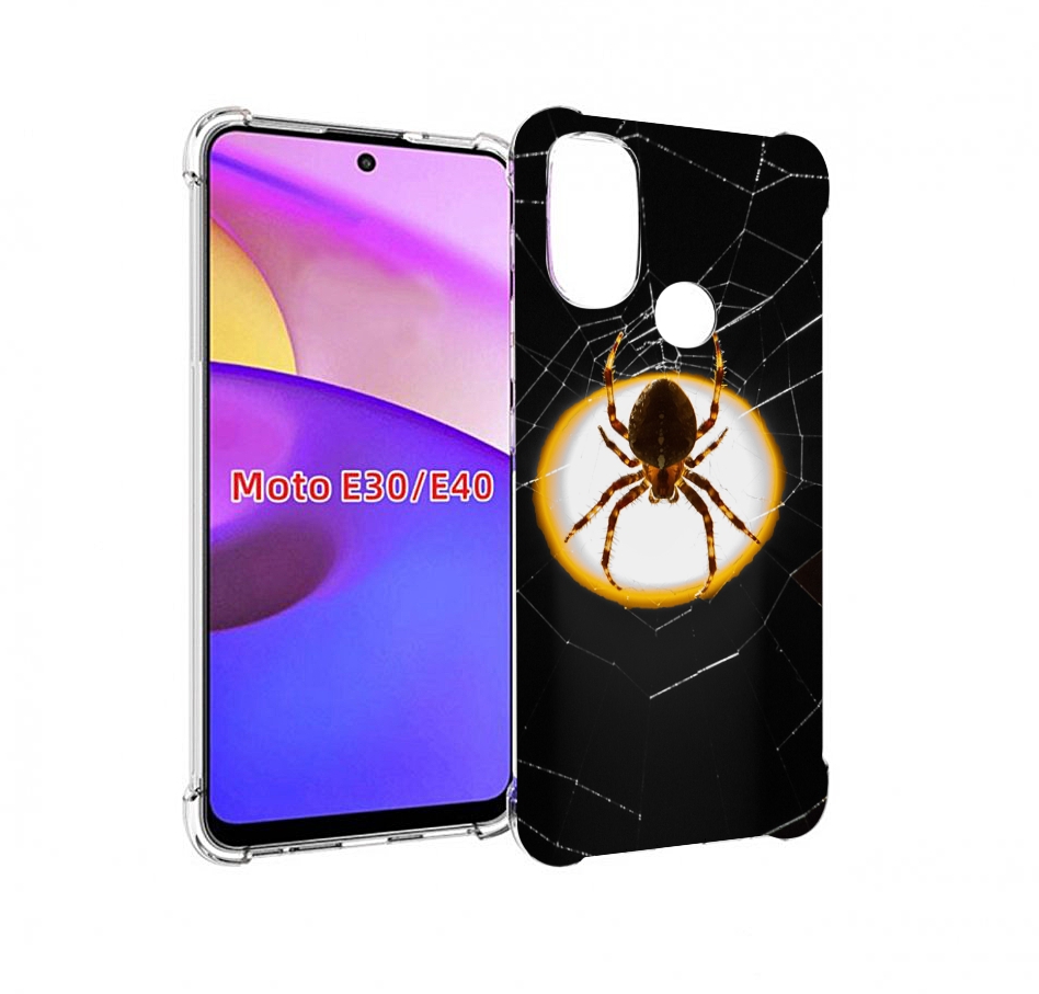

Чехол бампер MyPads паук-с-паутинкой для Motorola Moto E30., Прозрачный, Tocco