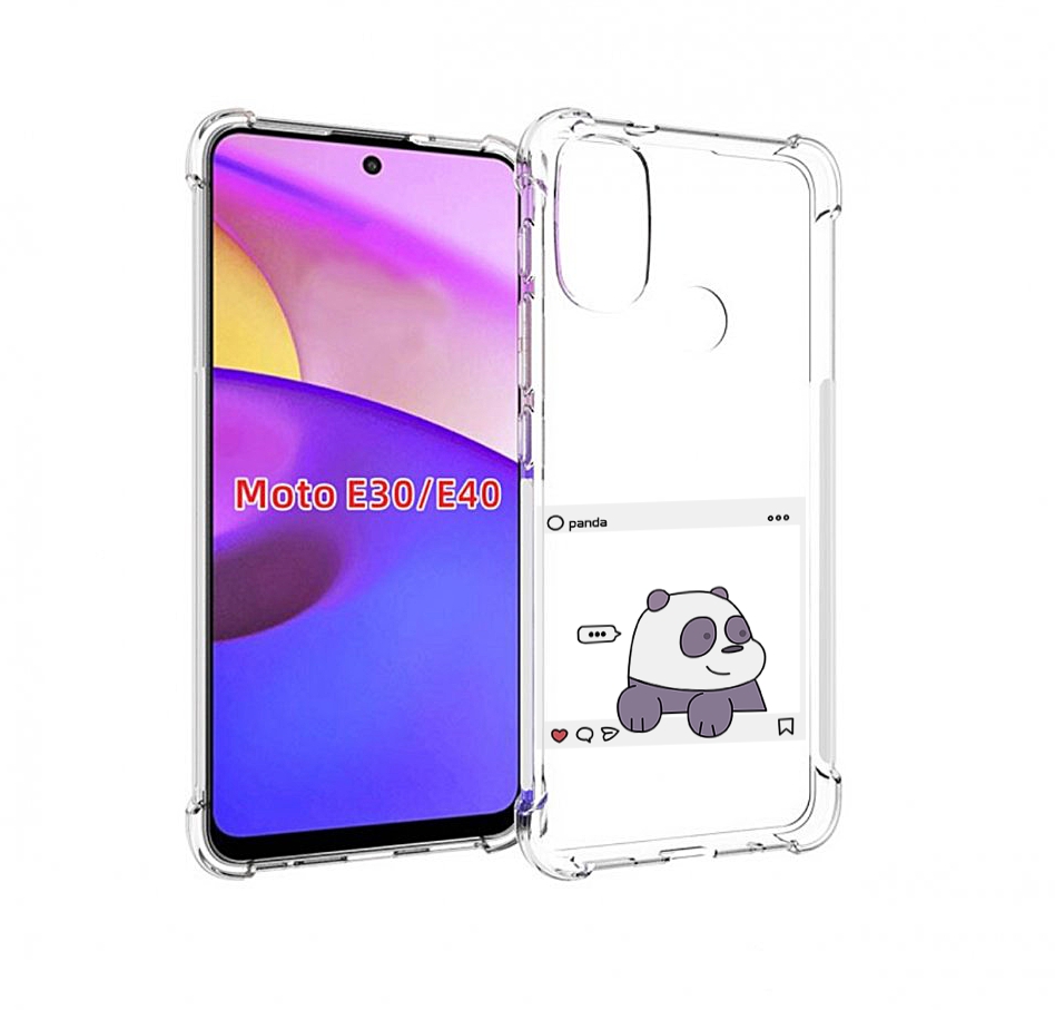 

Чехол бампер MyPads пандочка-фотка для Motorola Moto E30., Прозрачный, Tocco