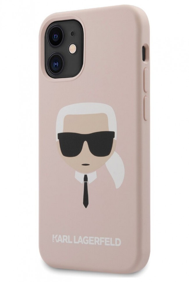 фото Чехол cg mobile karl lagerfeld liquid silicone iphone 12 mini розовый