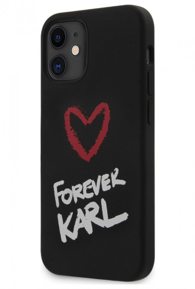 фото Чехол cg mobile karl lagerfeld liquid silicone forever karl iphone 12 mini черный