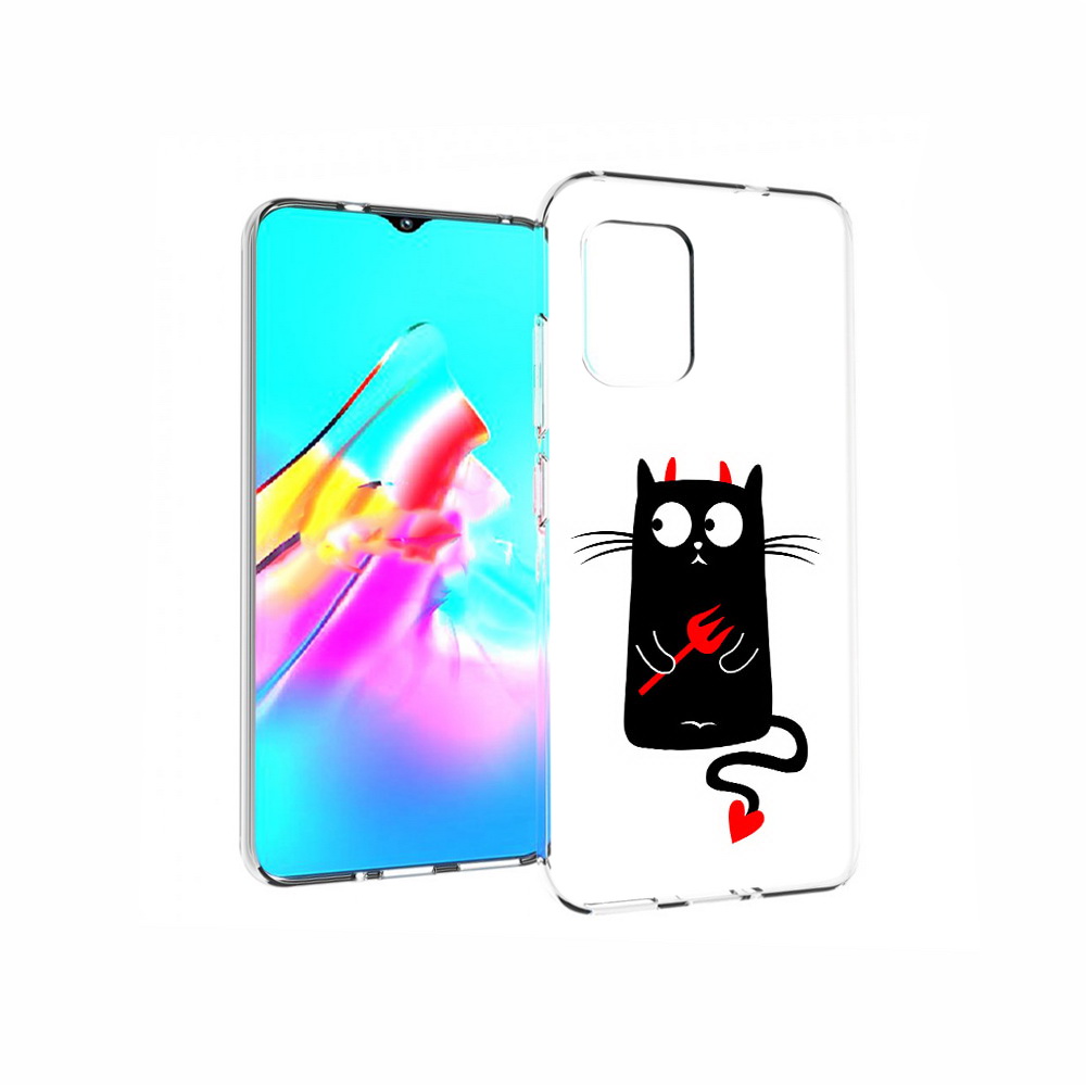 

Чехол MyPads Tocco для Asus Zenfone 8 Кот демон, Прозрачный, Tocco
