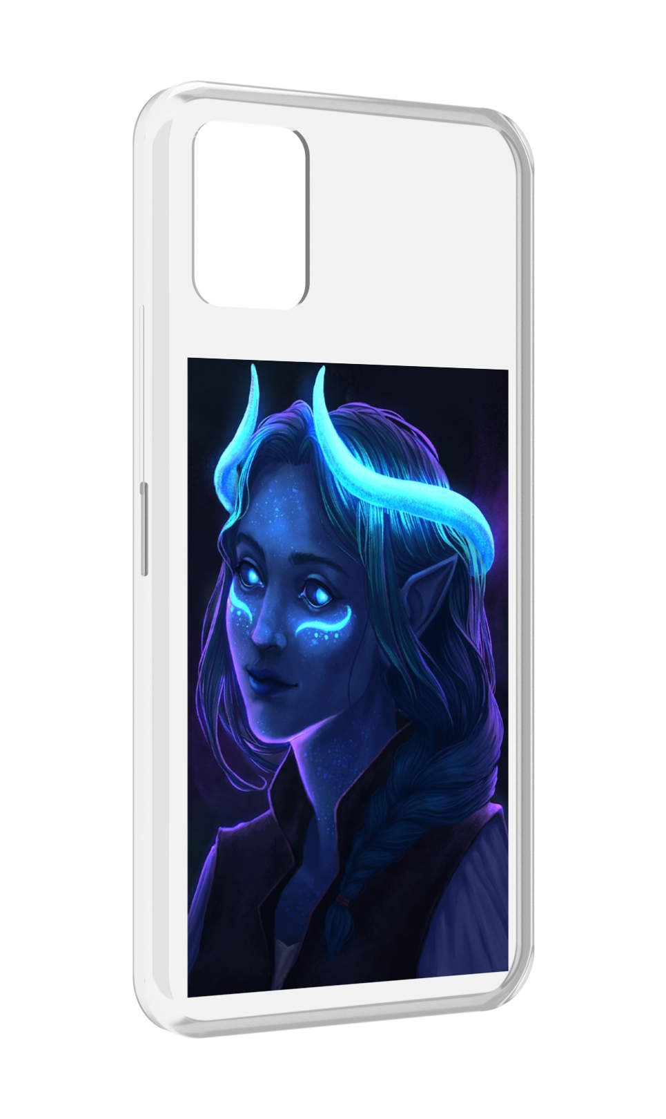 

Чехол MyPads девушка синяя ледяная женский для Umidigi Power 5, Прозрачный, Tocco