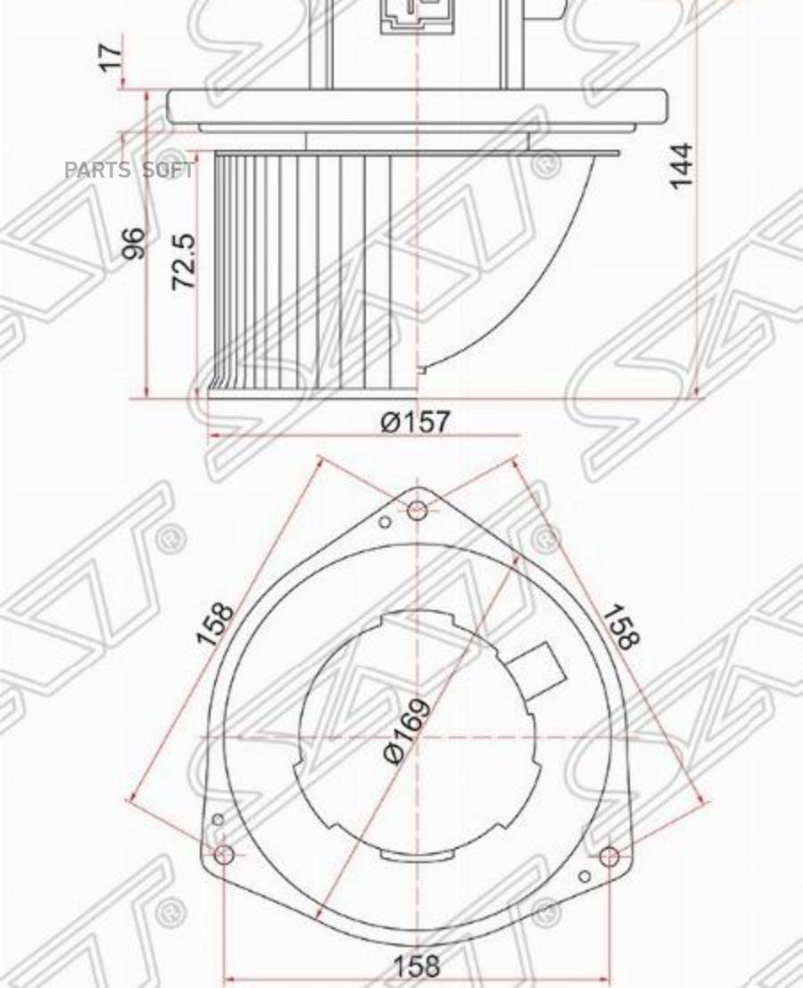 

SAT ST7802A105 Мотор отопителя салона MITSUBISHI PAJERO SPORT 08-/L200 06-/NISSAN PATROL/S