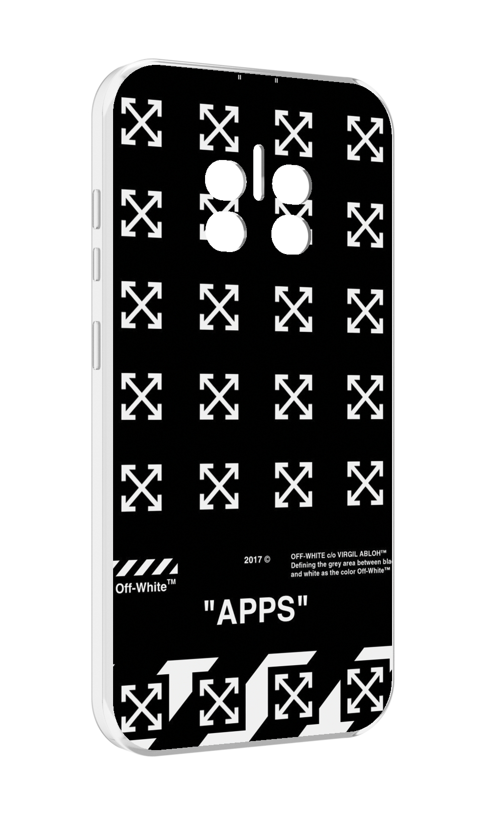 Чехол MyPads оф-вайт-значки для Doogee V11