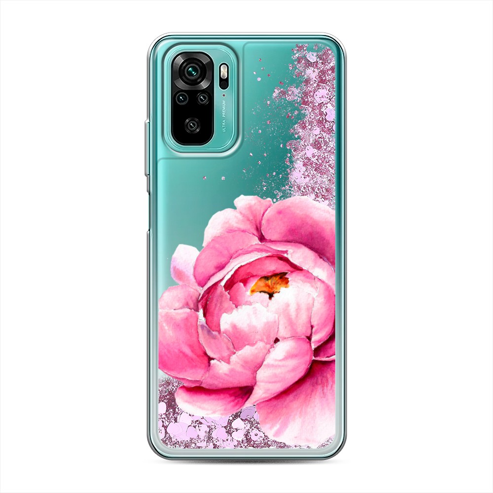 

Жидкий чехол с блестками "Прекрасный пион" на Xiaomi Redmi Note 10S