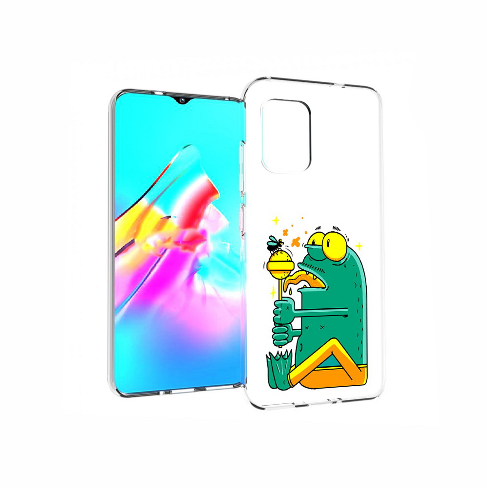 

Чехол MyPads Tocco для Asus Zenfone 8 Зеленая лягушка с чупа чупсом, Прозрачный, Tocco