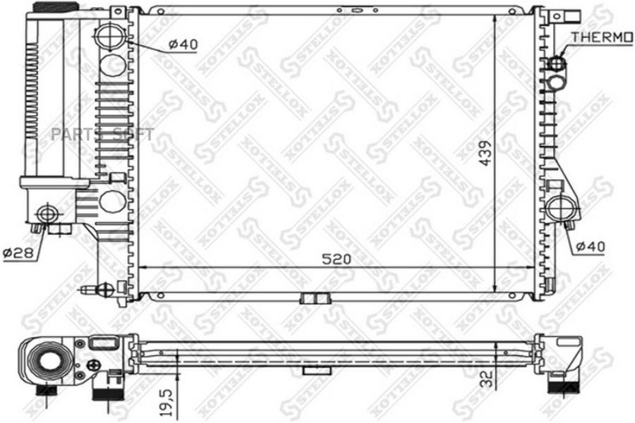 STELLOX Радиатор охлаждения STELLOX 1025022sx