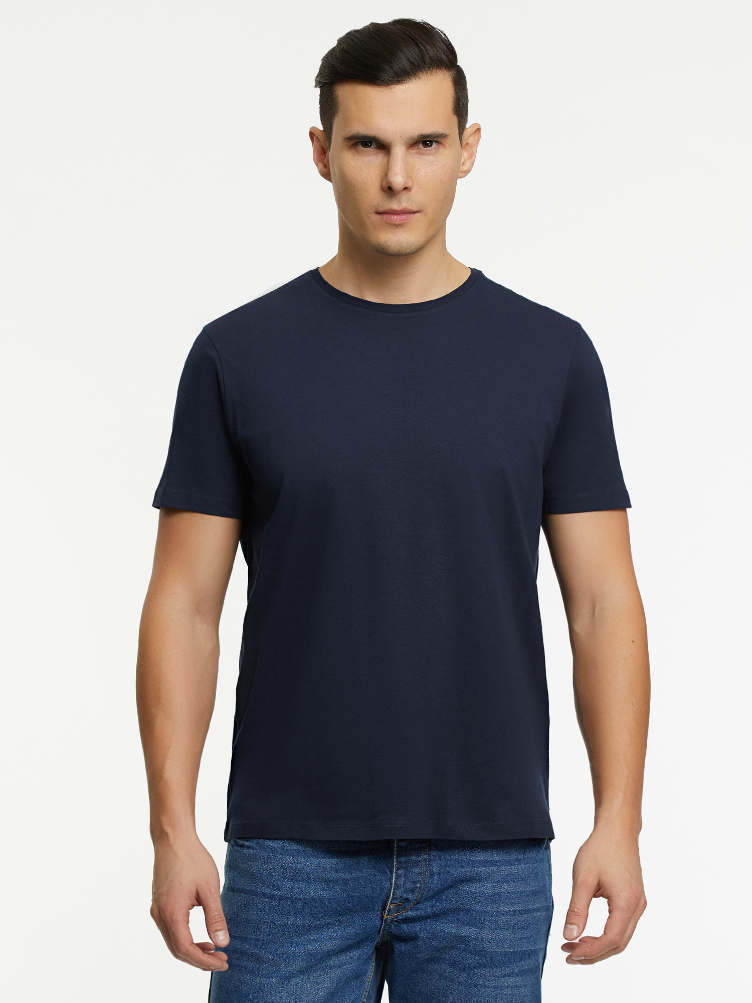 

Футболка мужская oodji 5B621002M синяя XL, Синий, 5B621002M