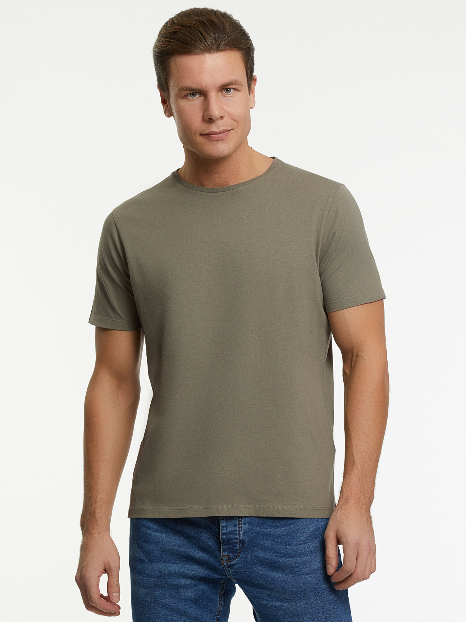 

Футболка мужская oodji 5B621002M зеленая 2XL, Зеленый, 5B621002M