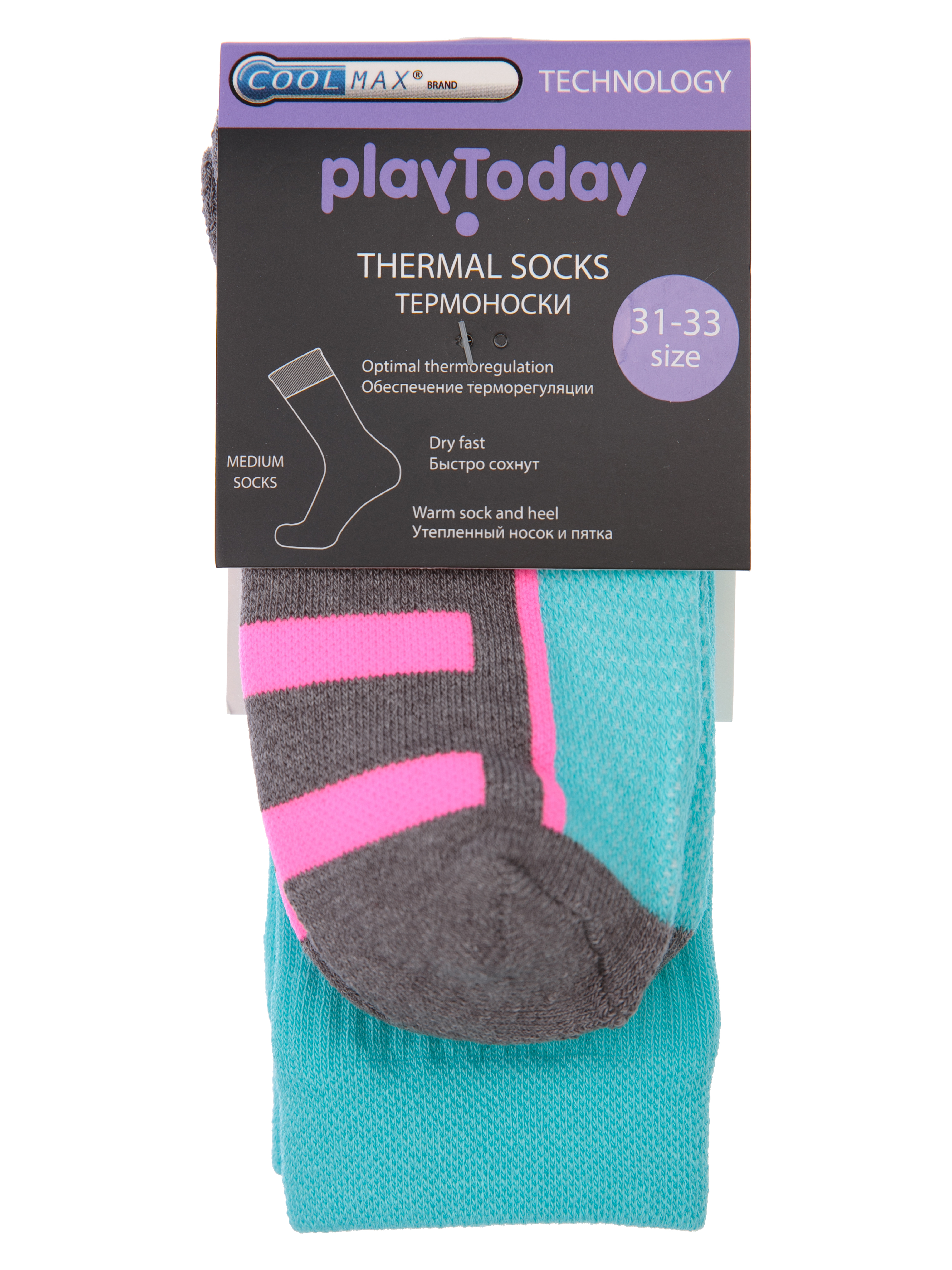 

Термоноски PlayToday 32122632 цв. разноцветный р. 28, 32122632