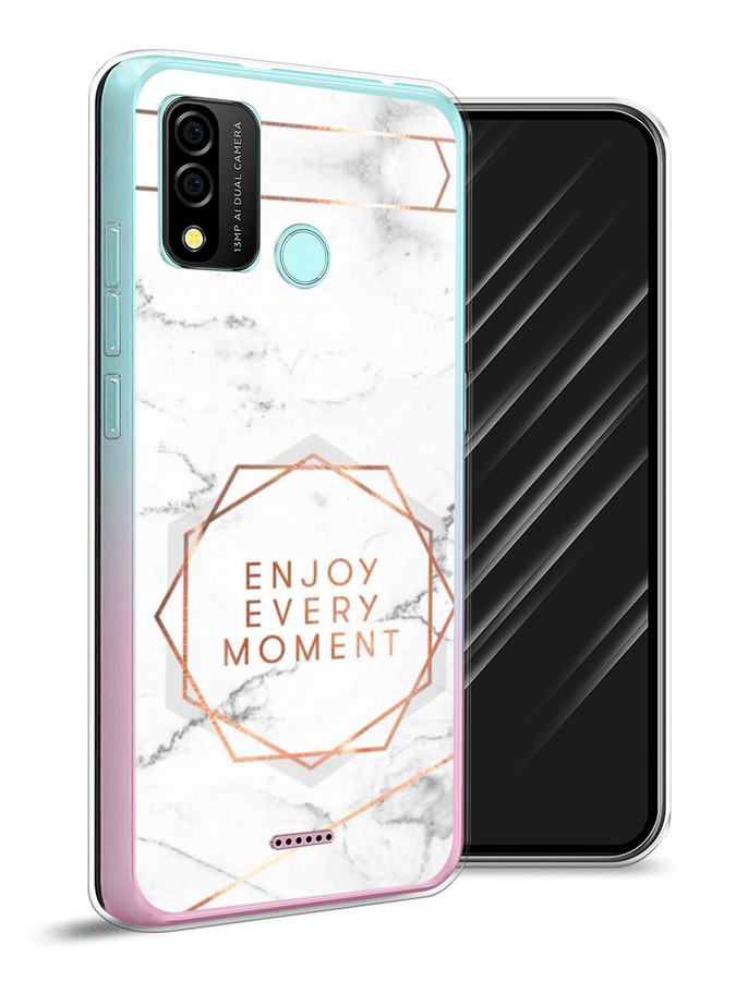 фото Чехол awog на bq 6645l "enjoy every moment мрамор"