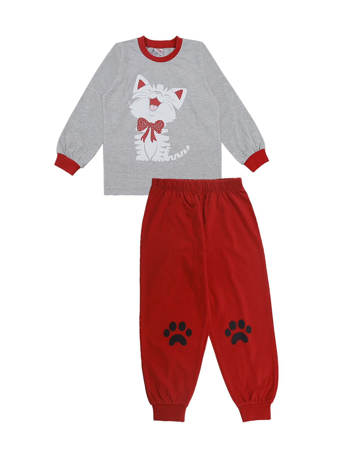 

Пижама для девочек Bonito kids цв. серый меланж р.98 6543-01, 6543-01