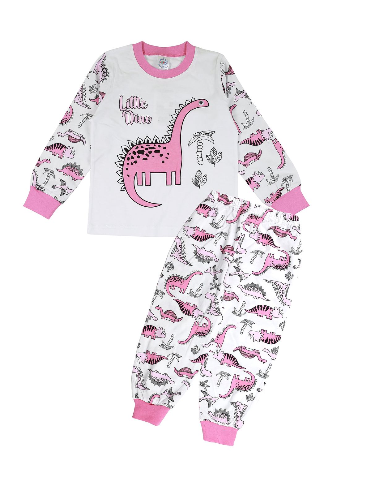 

Пижама для девочек Bonito kids цв. белый р.122 6519-01, 6519-01