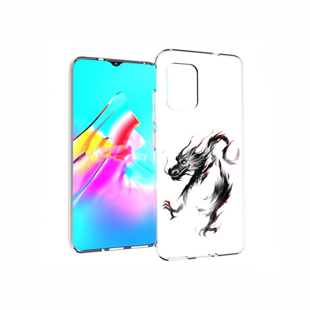 

Чехол MyPads Tocco для Asus Zenfone 8 черный дракон, Прозрачный, Tocco