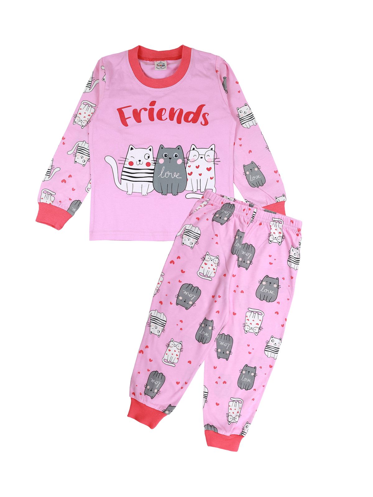 

Пижама для девочек Bonito kids цв. розовый р.122 6523-01, 6523-01