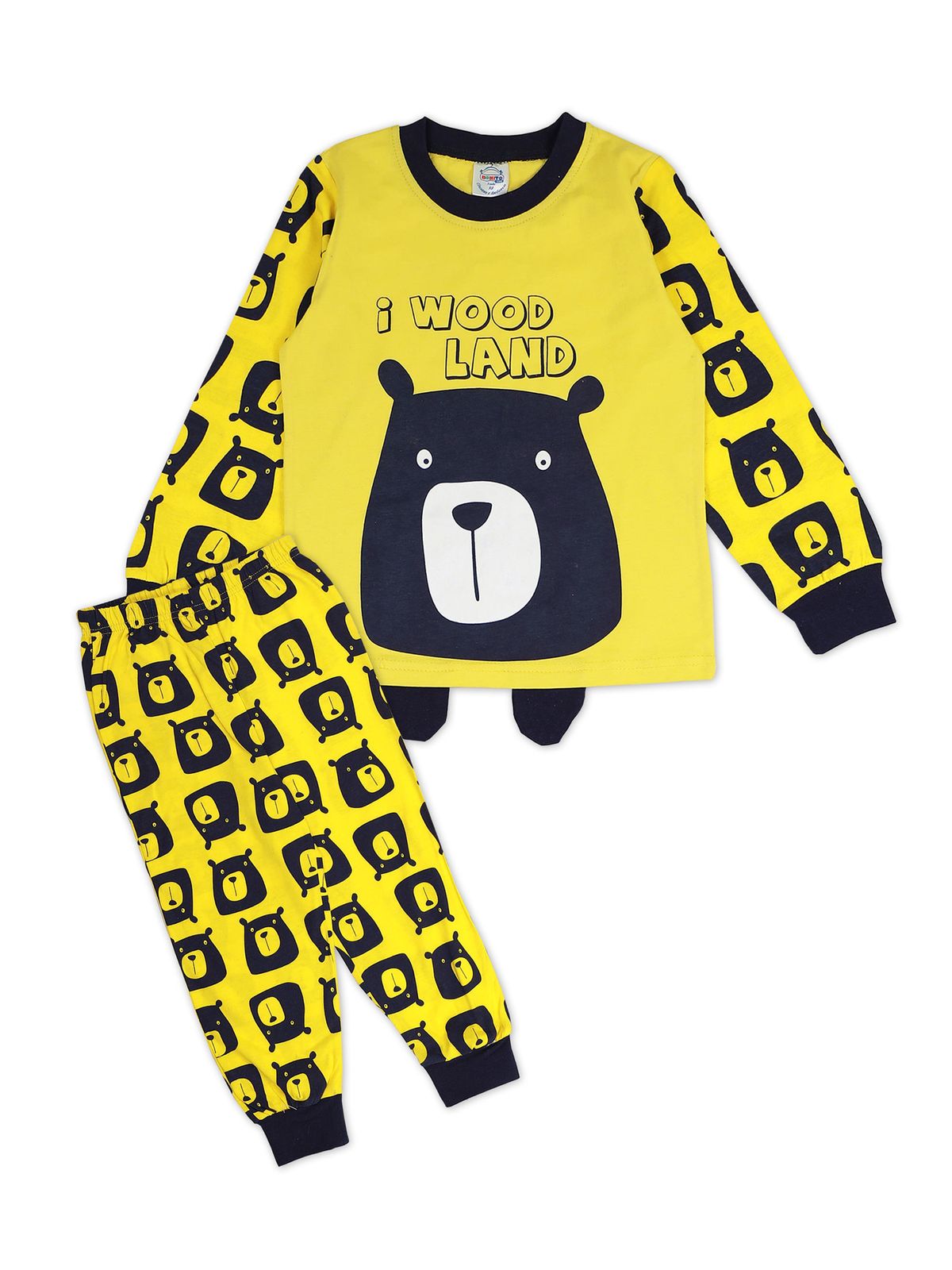 

Пижама для мальчиков Bonito kids мишка цв. желтый р.122 6526-01, 6526-01