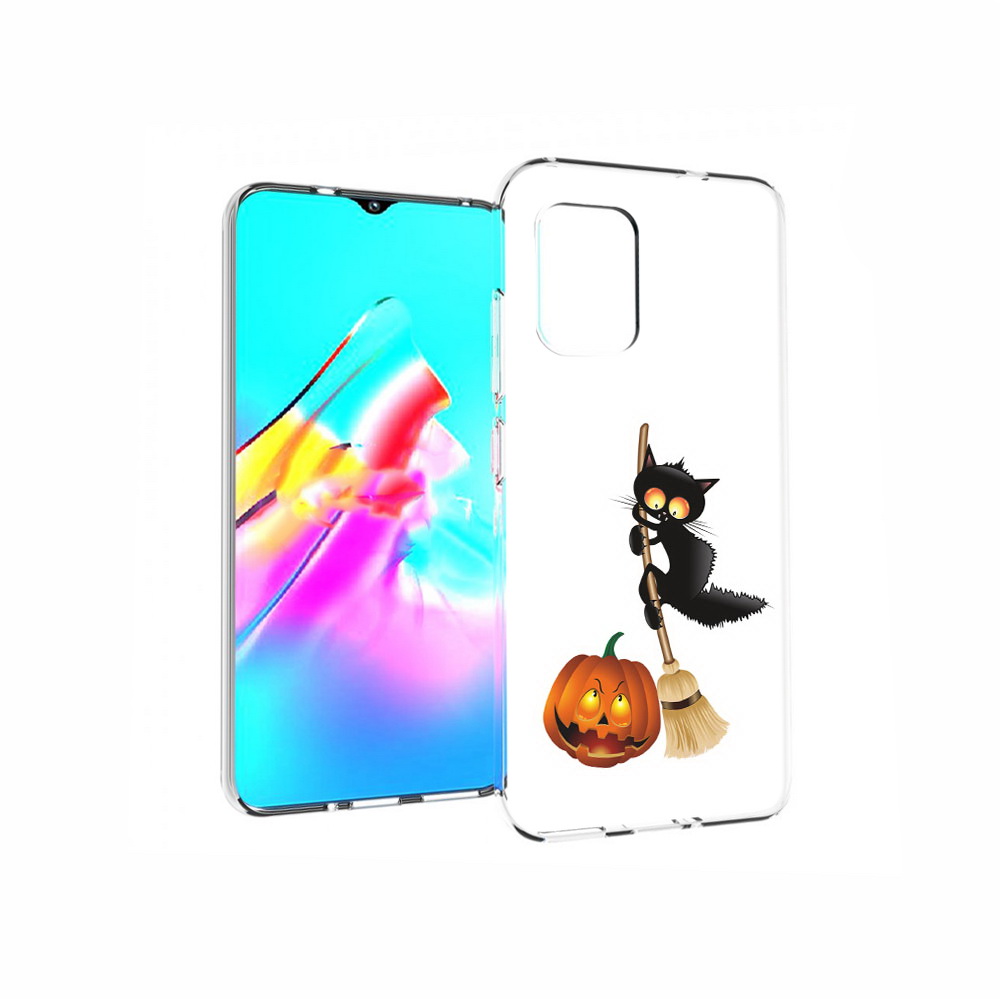 

Чехол MyPads Tocco для Asus Zenfone 8 хэлуинский котик, Прозрачный, Tocco