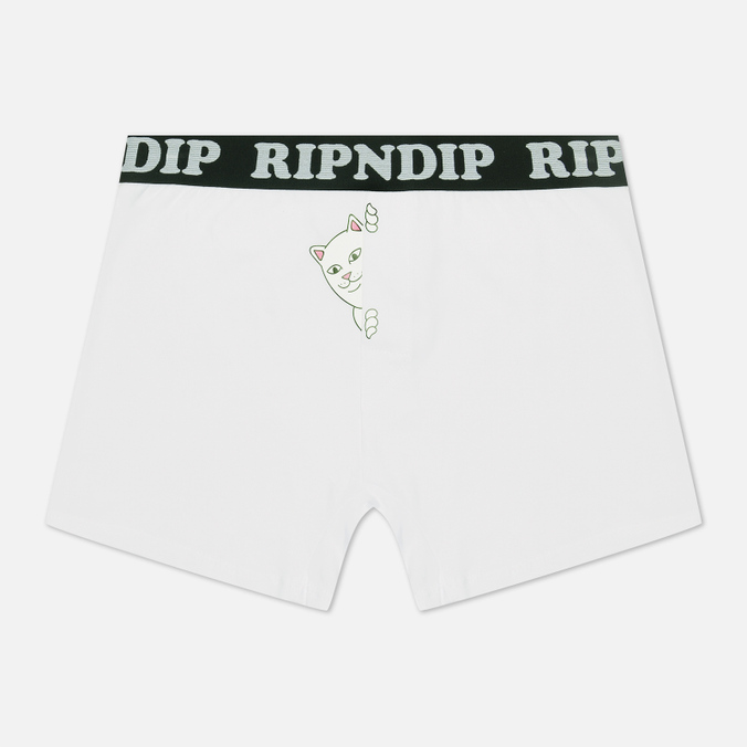 

Трусы мужские Ripndip Peek A Nermal Boxers белые XS, Peek A Nermal Boxers