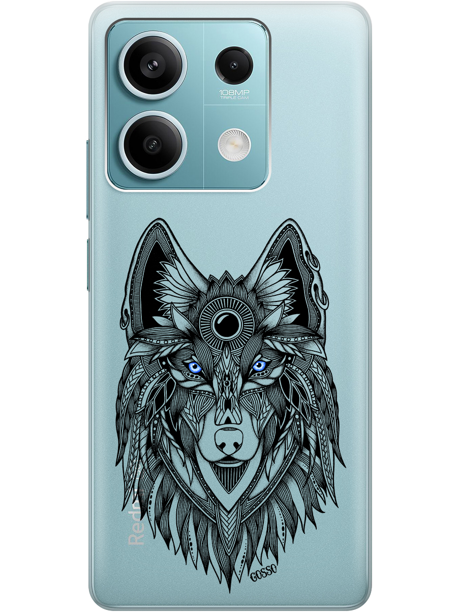 

Силиконовый чехол на Xiaomi Redmi Note 13 5g с рисунком "Grand Wolf" прозрачный, Прозрачный;голубой;черный, 20012075