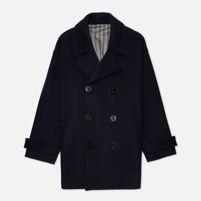 

Пальто мужское Uniform experiment Oversized Pea синее M, Oversized Pea