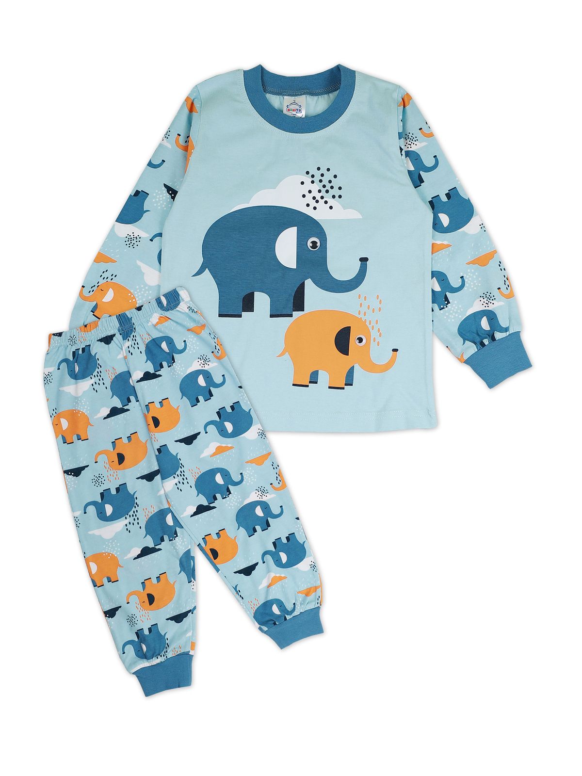

Пижама для мальчиков Bonito kids цв. голубой р.122 6527-01, 6527-01