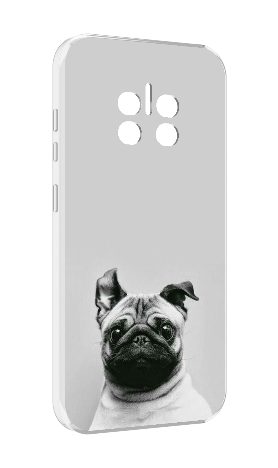 

Чехол MyPads мопс для Doogee V11, Прозрачный, Tocco