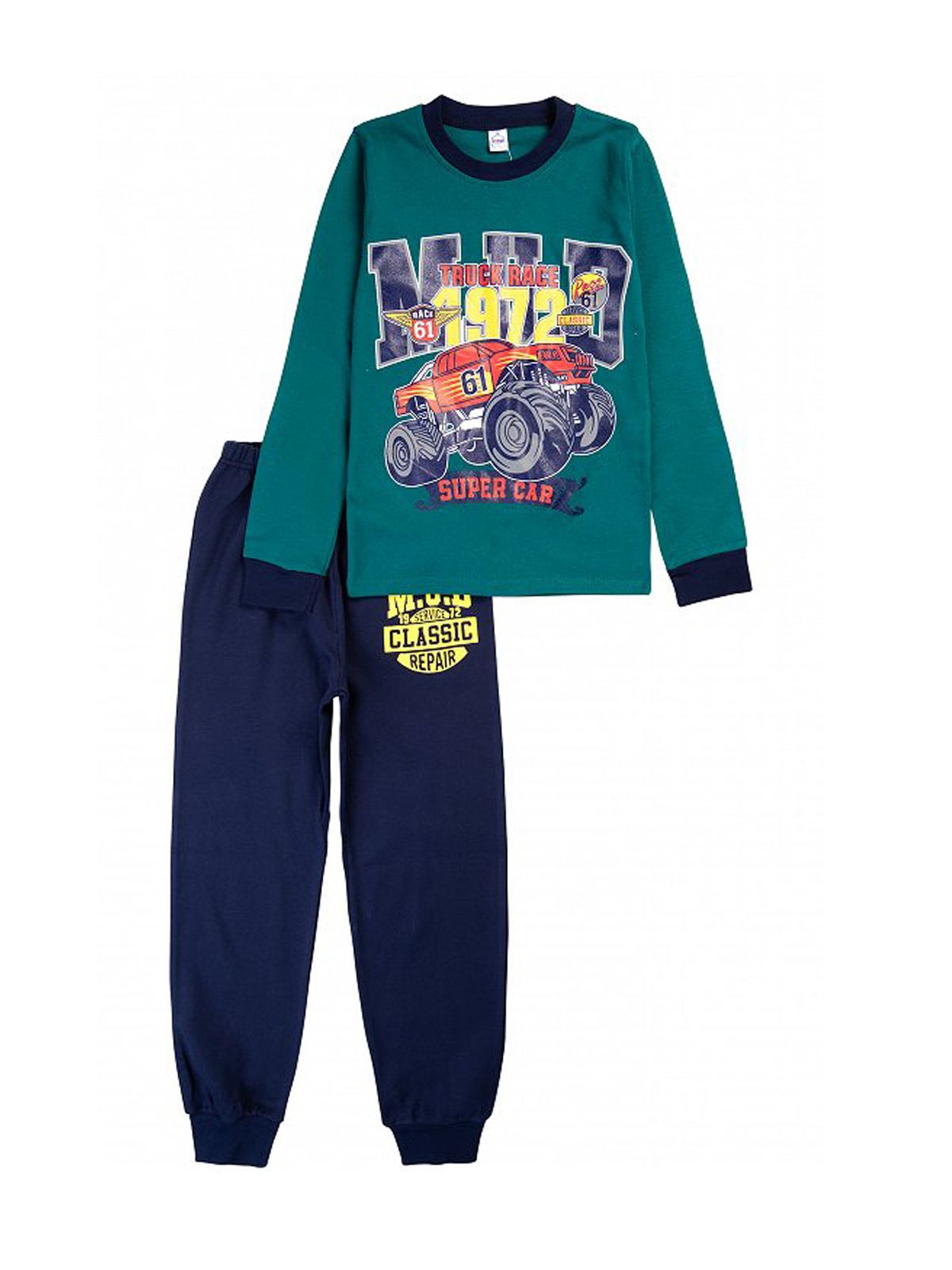 

Пижама для мальчиков Bonito kids цв. малахитовый р.134 6533-01, 6533-01