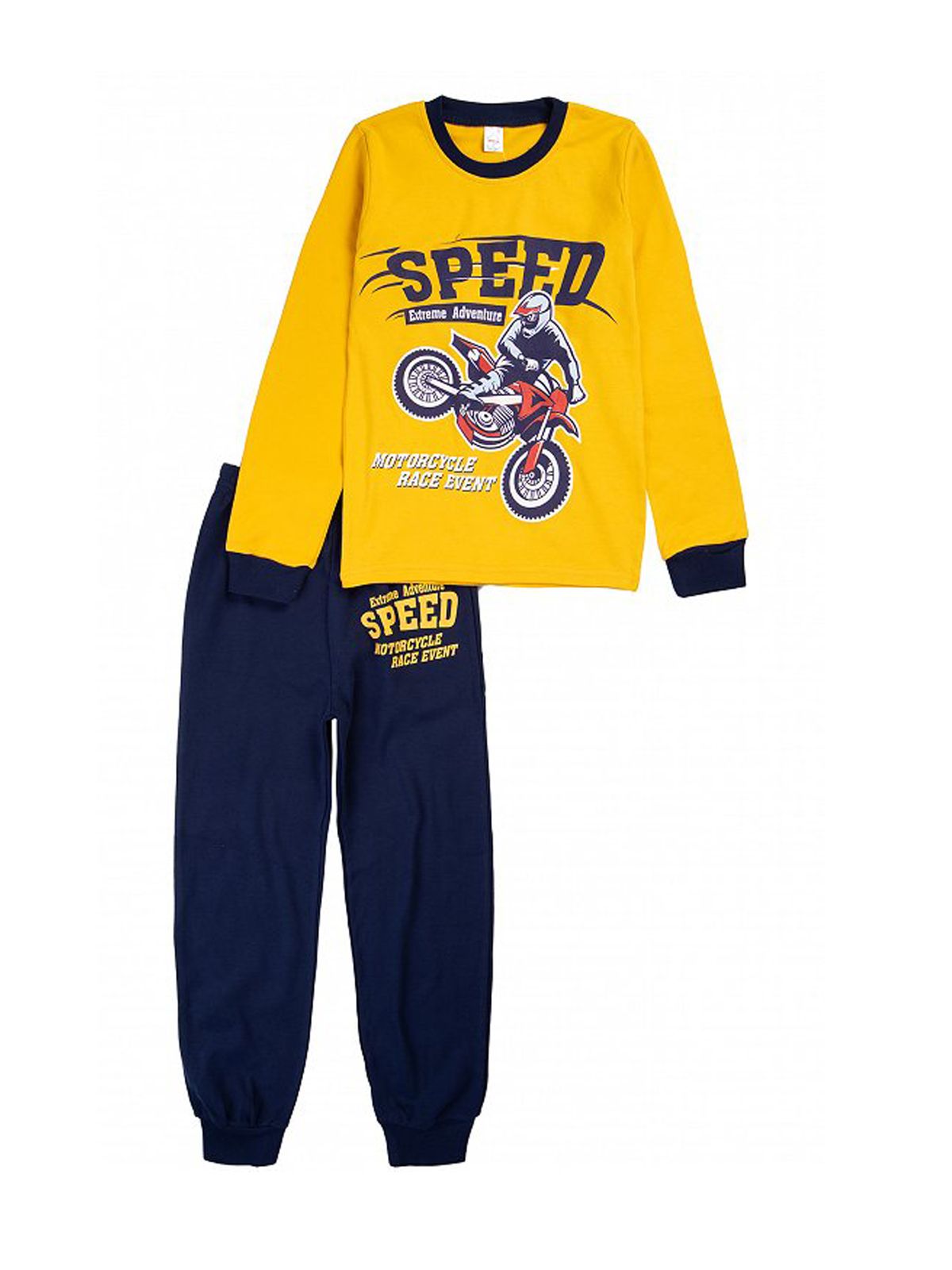 

Пижама для мальчиков Bonito kids цв. желтый р.134 6532-01, 6532-01