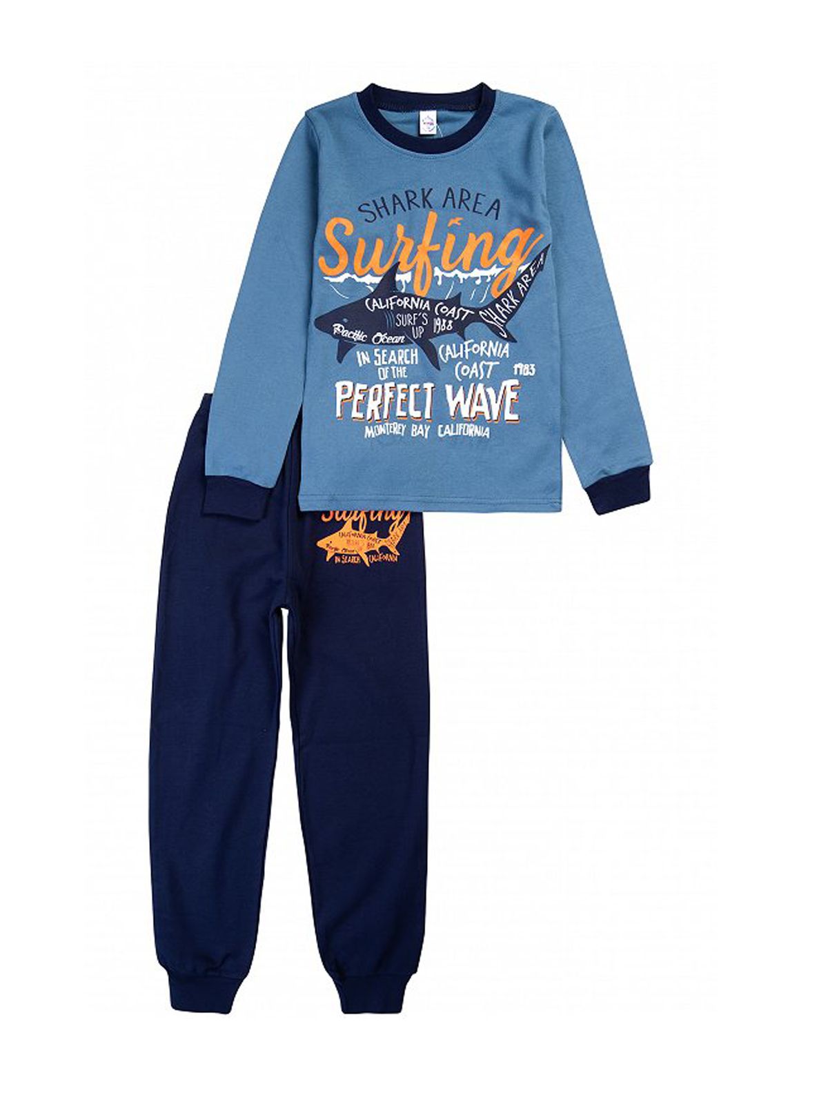 

Пижама для мальчиков Bonito kids цв. джинсовый р.134 6531-01, 6531-01