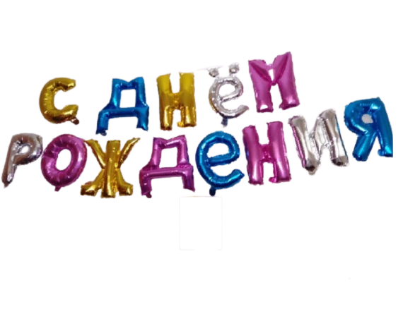 фото Гирлянда из фольгированных воздушных шаров с днем рождения! nobrand