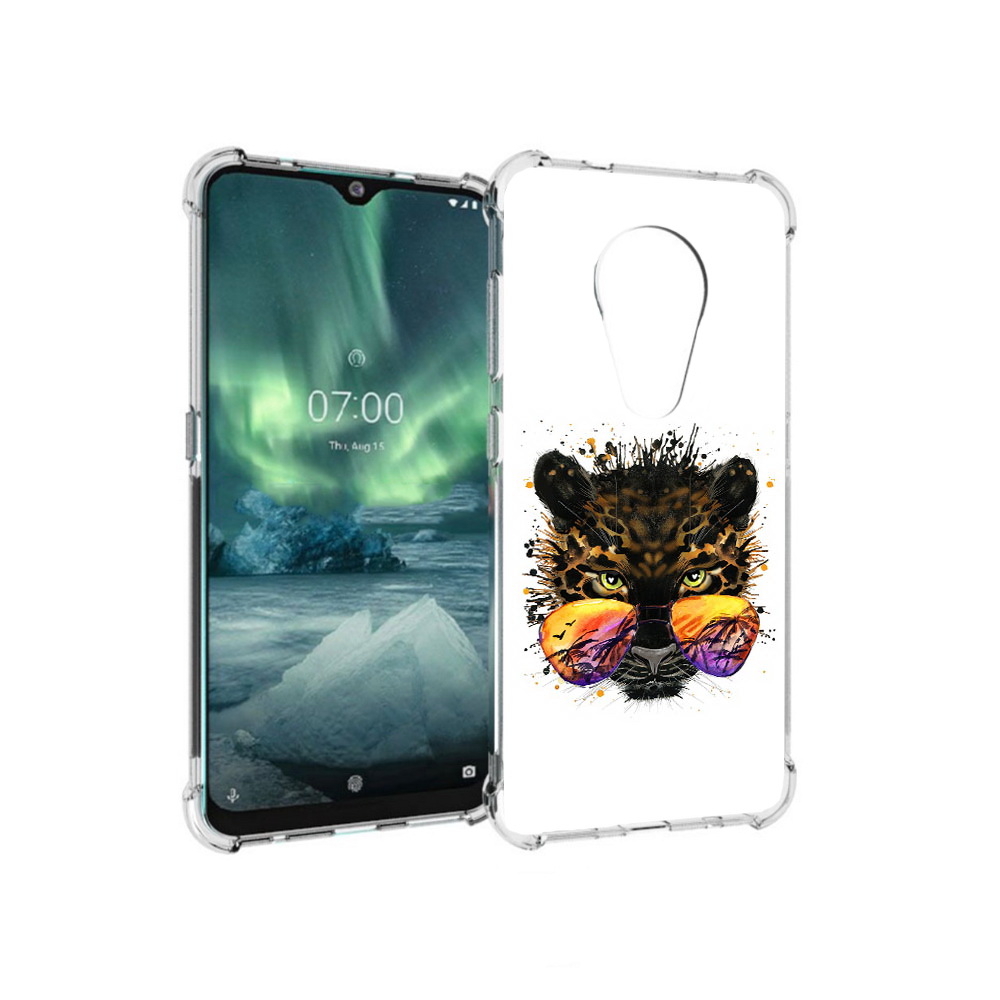 

Чехол MyPads Tocco для Nokia 7.2 тропический леопард (PT139171.105.649), Прозрачный, Tocco