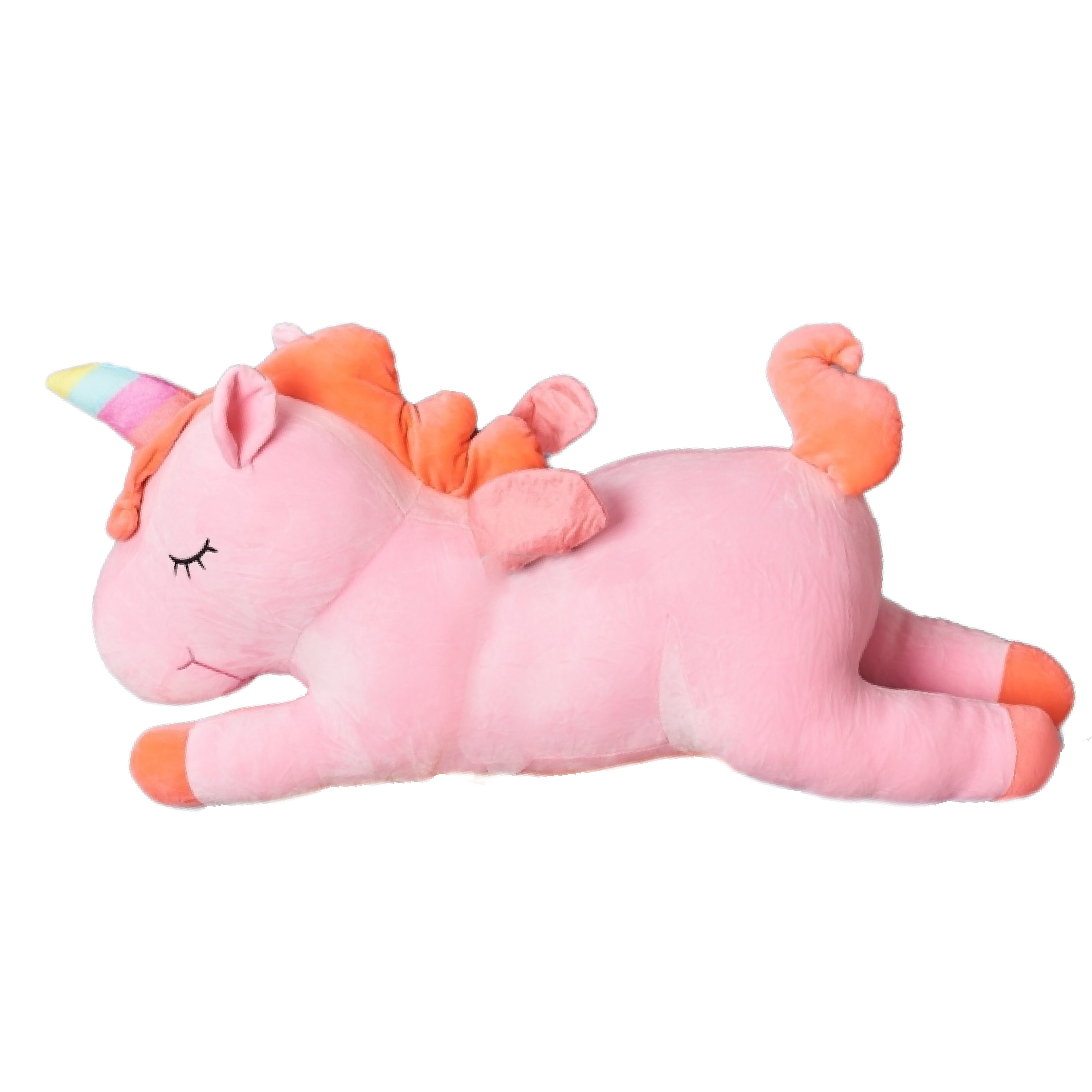 Мягкая игрушка La-LaLand Единорог Спящий, розовый, 50 см