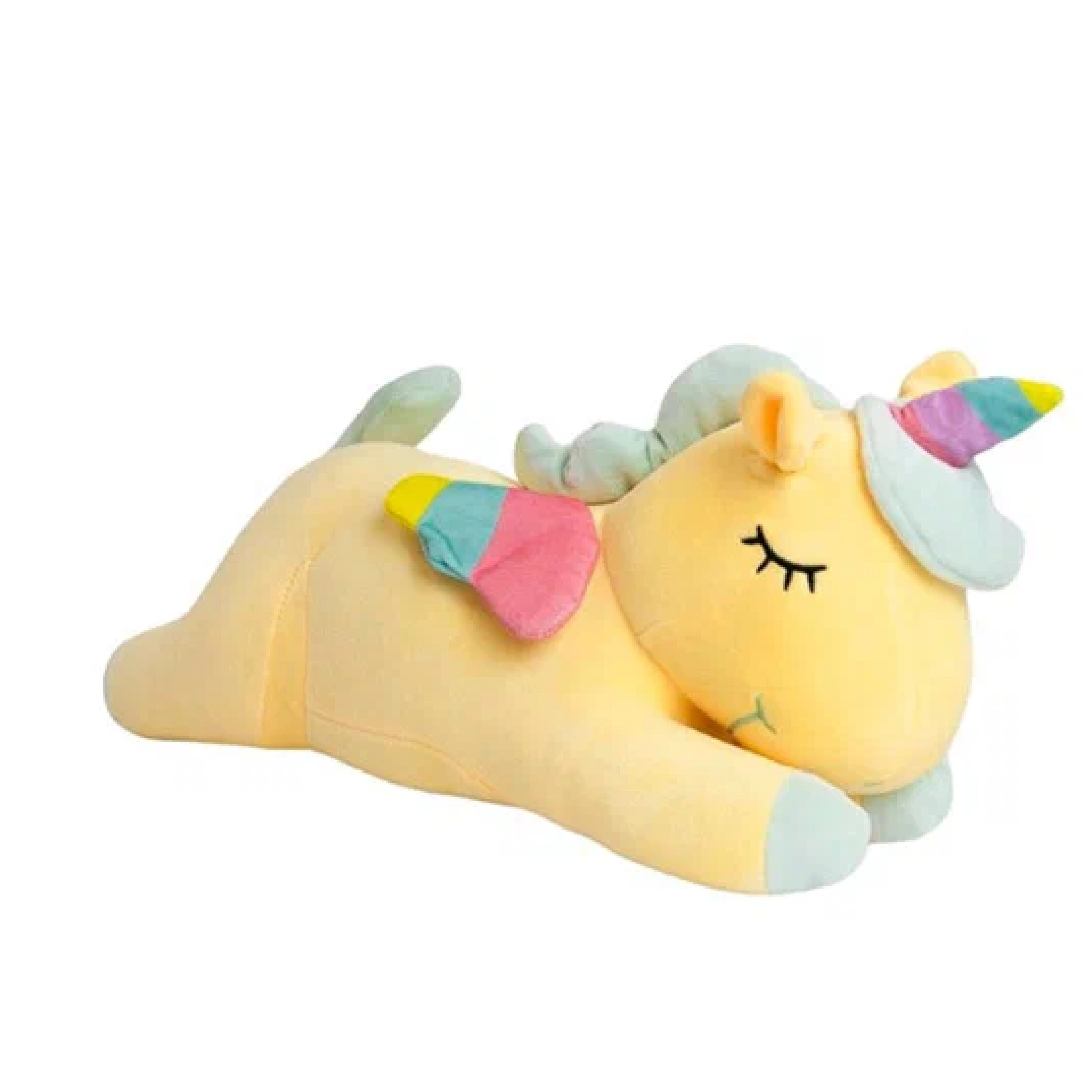 Мягкая игрушка La-LaLand Единорог Спящий, жёлтый, 30 см