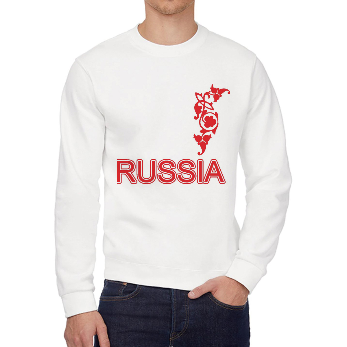 

Свитшот унисекс CoolPodarok W011134 белый 52 RU, 2W011134