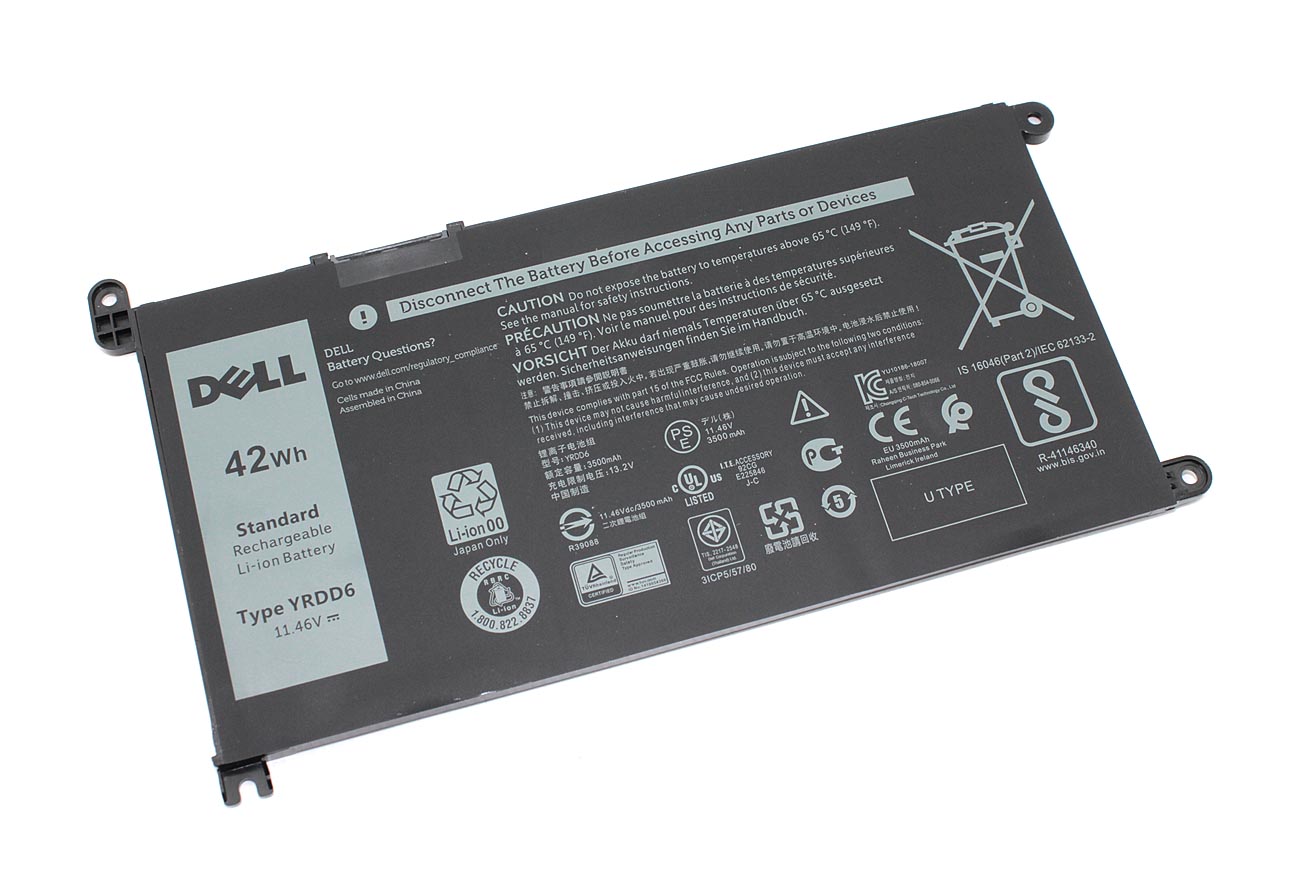 Аккумулятор для ноутбука Dell Inspiron 14 5482 42WH 11.46V (YRDD6)