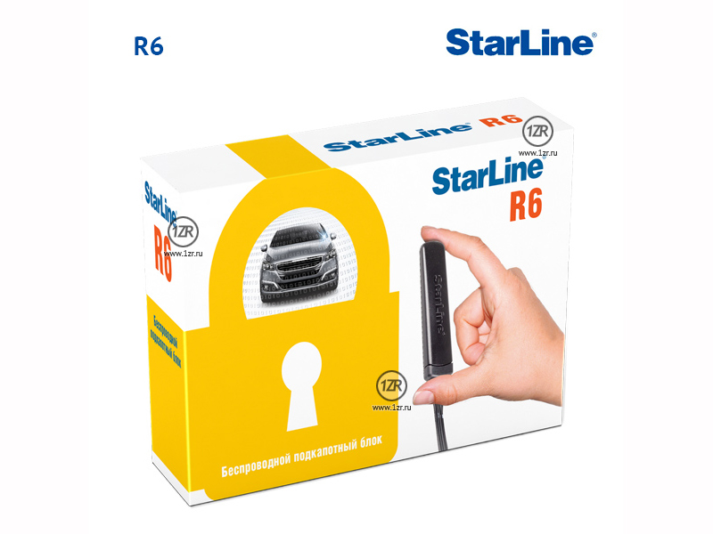 StarLine R6 Подкапотный блок для управления сиреной, замком капота и блокировкой двигателя
