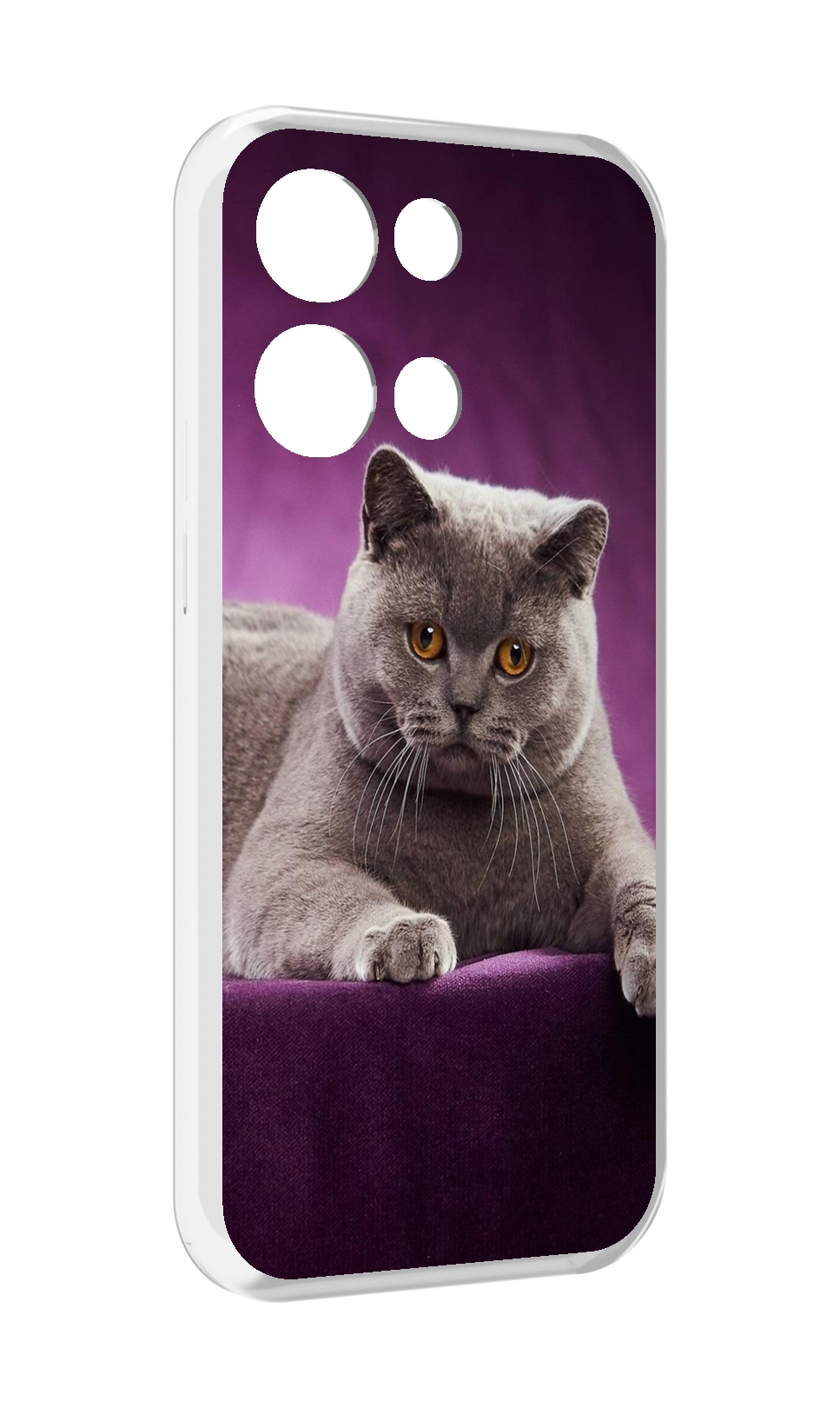 

Чехол MyPads кошка британская короткая для OPPO Reno8 Pro, Прозрачный, Tocco